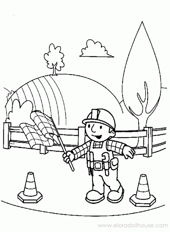 Plansa de colorat cu Bob Constructorul 34 28
